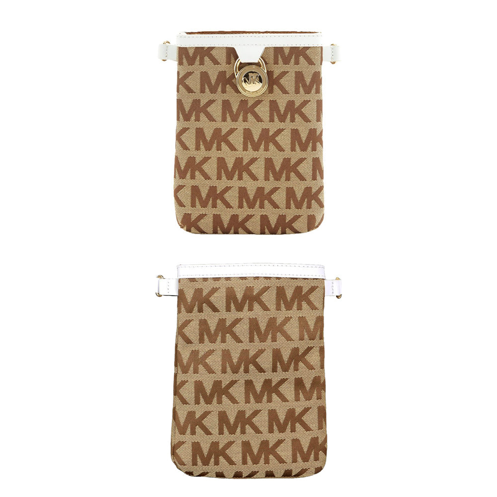 Michael Kors Ladies 551501 Cut Out Leather Canvas Belt Bag