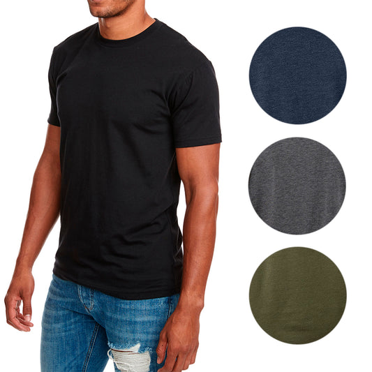 The Next Level Men's T-Shirt Cotton Blend Casual Crew Neck Premium Tee N6210