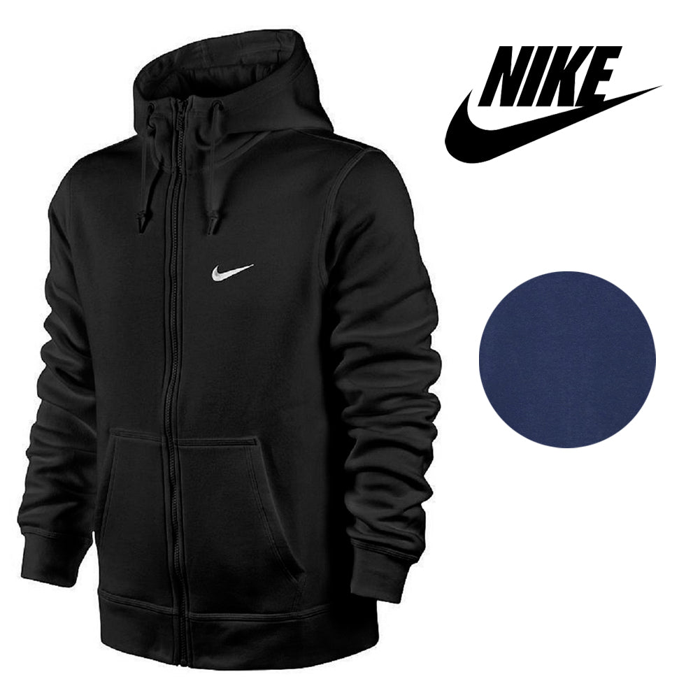 Nike Men's Zip Up Hoodie Jacket With Embroidered Swoosh And Pockets