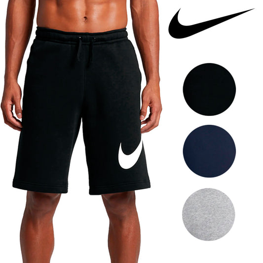 Nike Men's Athletic Wear Graphic Swoosh Standard Fit Club Fleece Shorts