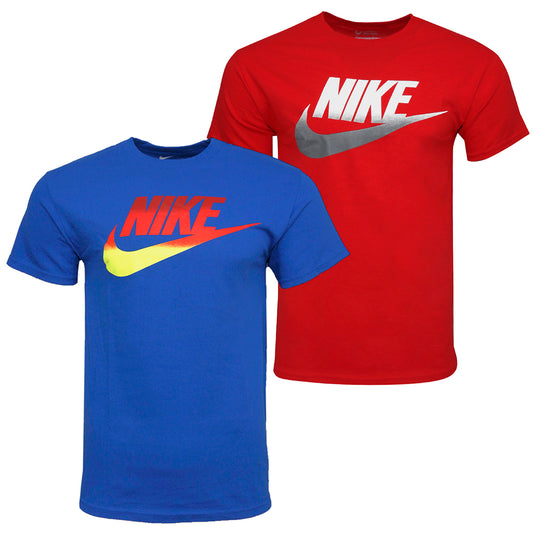 Nike Men's Athletic Wear Short Sleeve Two Tone Graphic Print Logo T Shirt