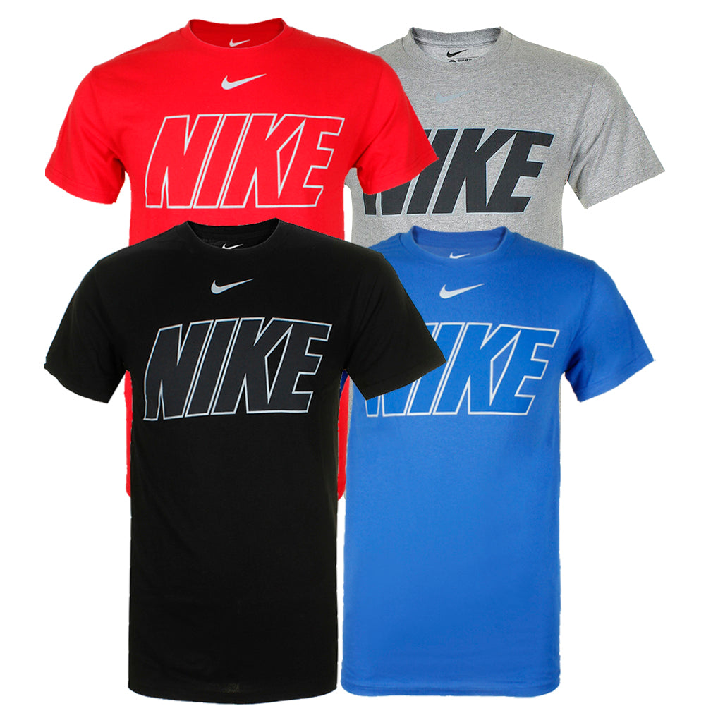 Nike Men's Athletic Wear Short Sleeve Logo Graphic Crew Neck Active T-Shirt