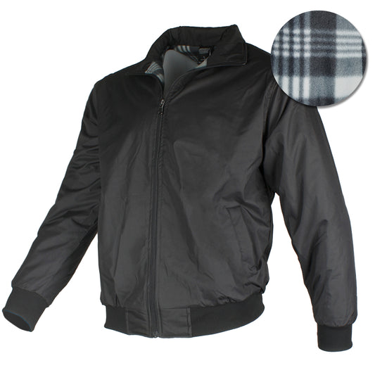 Original Deluxe Men's Fleece Lined Hand Pocket Zip Up Lightweight Jacket