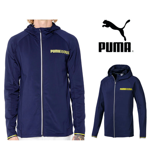 Puma Men's Slim Fit Tech Sports Full Zip Hooded Jacket