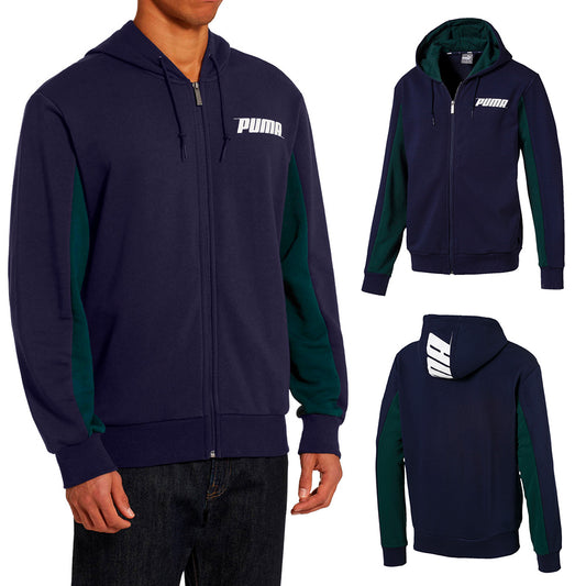 Puma Men's Relaxed Fit Zip Up Rebel Hooded Jacket