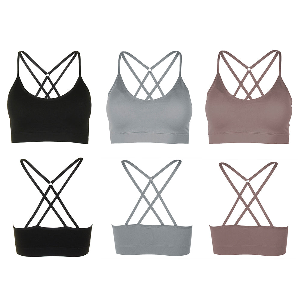 3 Pack-Black Grey Lavender