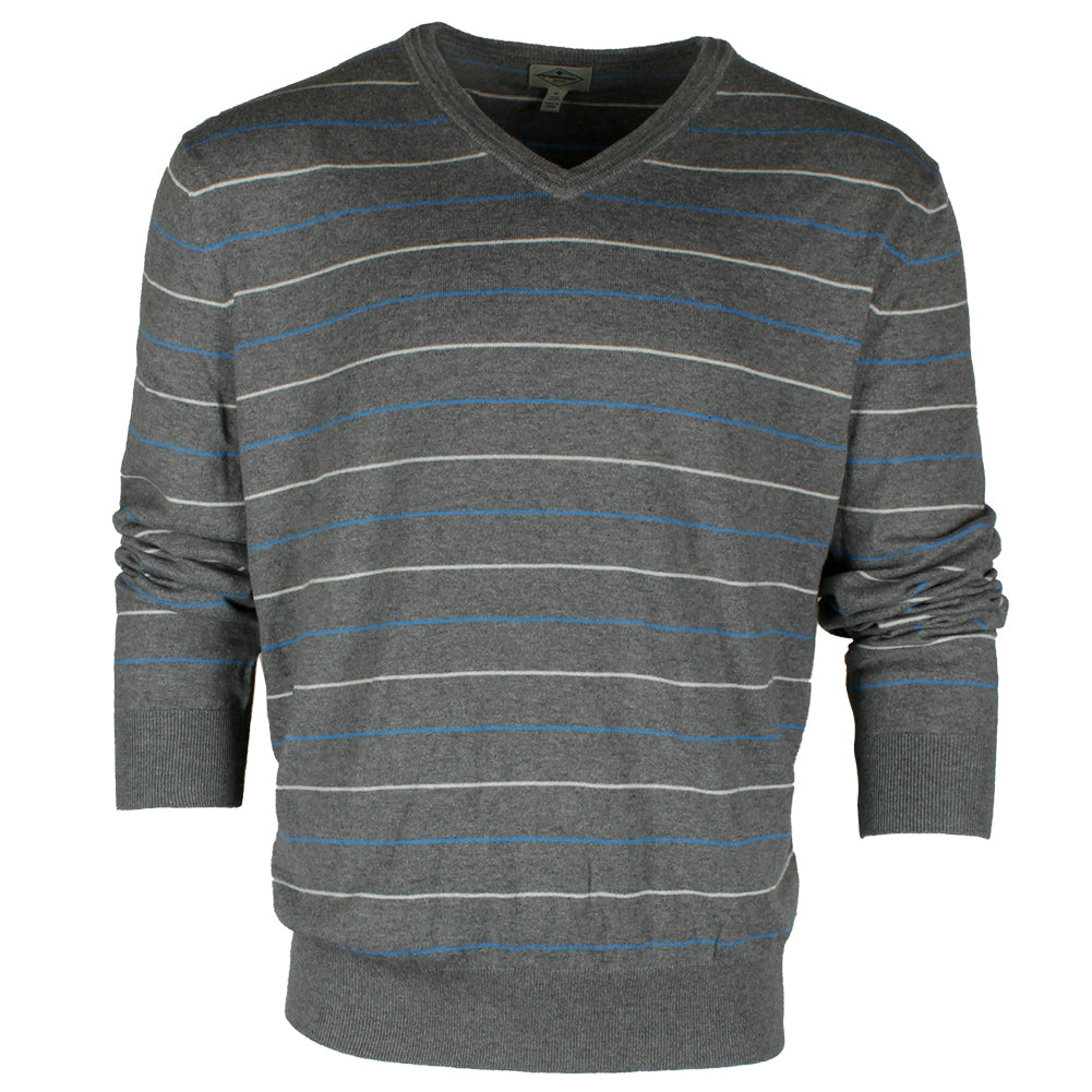 Grey White and Blue Stripes