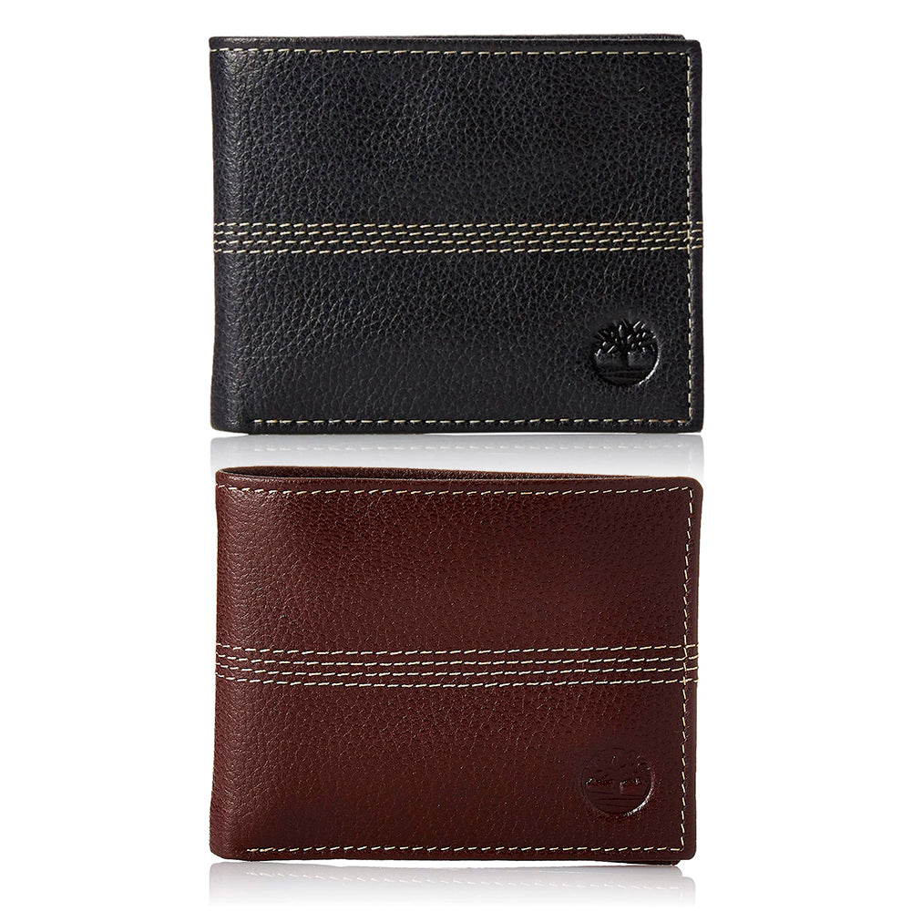 Timberland Men's Wallet Sportz Quad Leather Passcase Bifold Billfold D08389