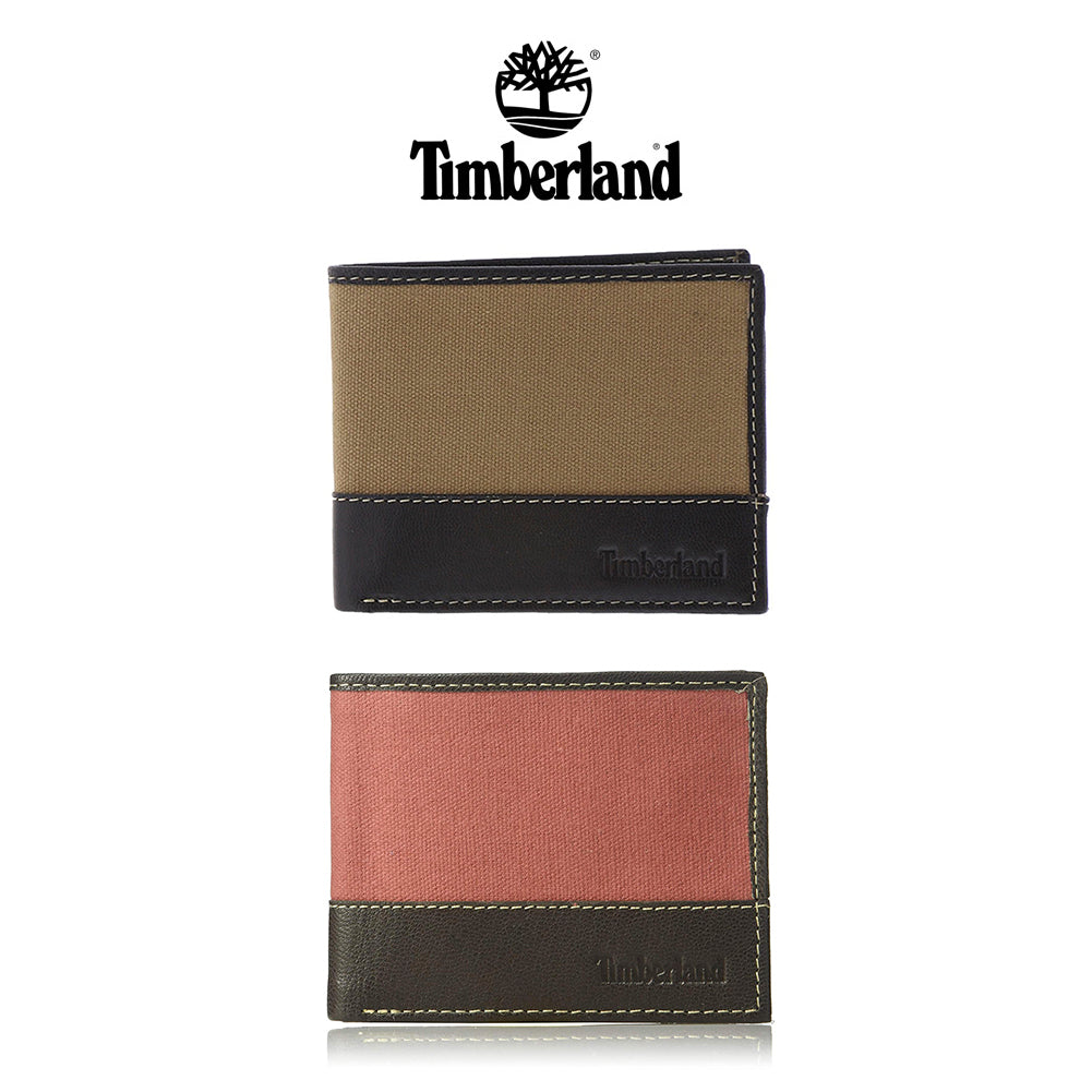Timberland Men's NP0379 Leather Billfold Wallet and Key Fob Gift Box Set