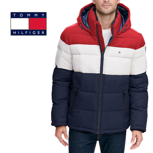 Tommy Hilfiger Men's Ultra Loft Insulated Hooded Puffer Jacket Coat