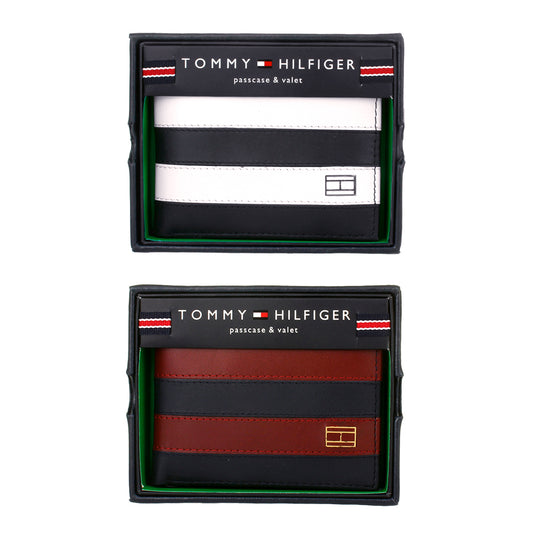 Tommy Hilfiger Men's 31TL22X040 Leather Flip ID Passcase Billfold Wallet