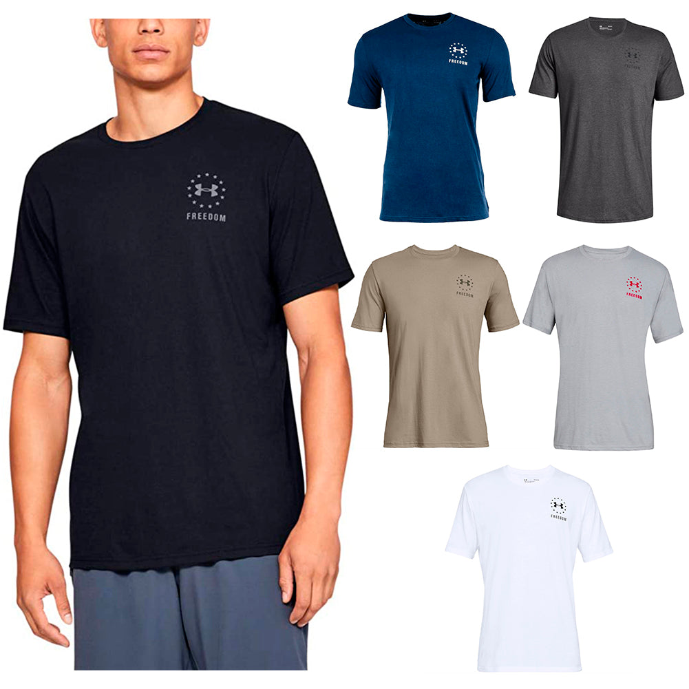 Under Armour T-Shirt Men's Athletic UA Freedom Left Chest Short Sleeve 1330059