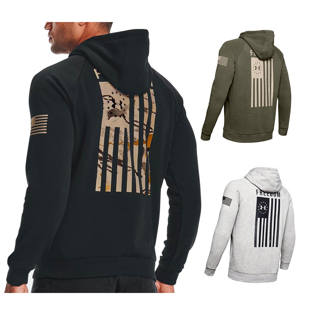 Under Armour Mens Hoodie UA Freedom Flag Rival Long Sleeve Tactical 1352678