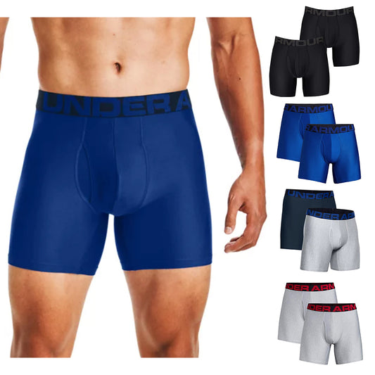 Under Armour Men's Boxer Brief 2 Pack UA Tech 6" Boxerjock Underwear 1363619