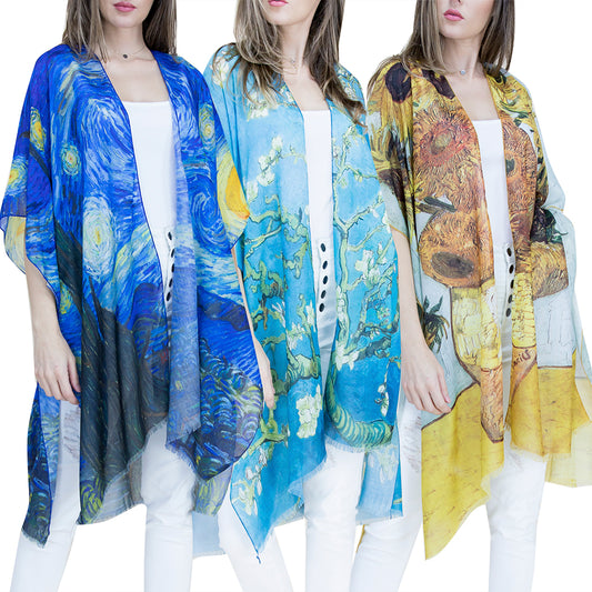 Women's Kimono Bathing Suit Beach Cover Up Summer Swimsuit Wrap Shawl Cardigan