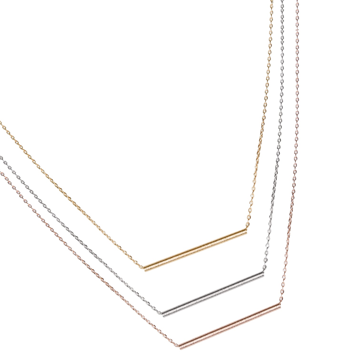 DBFL Must Have Handmade Color Plated Classic Tube Pendant Necklace