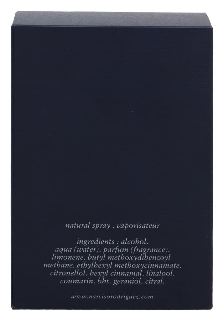 Narciso Rodriguez Him Bleu Noir Eau de Toilette Spray for Men, 3.3 Ounce