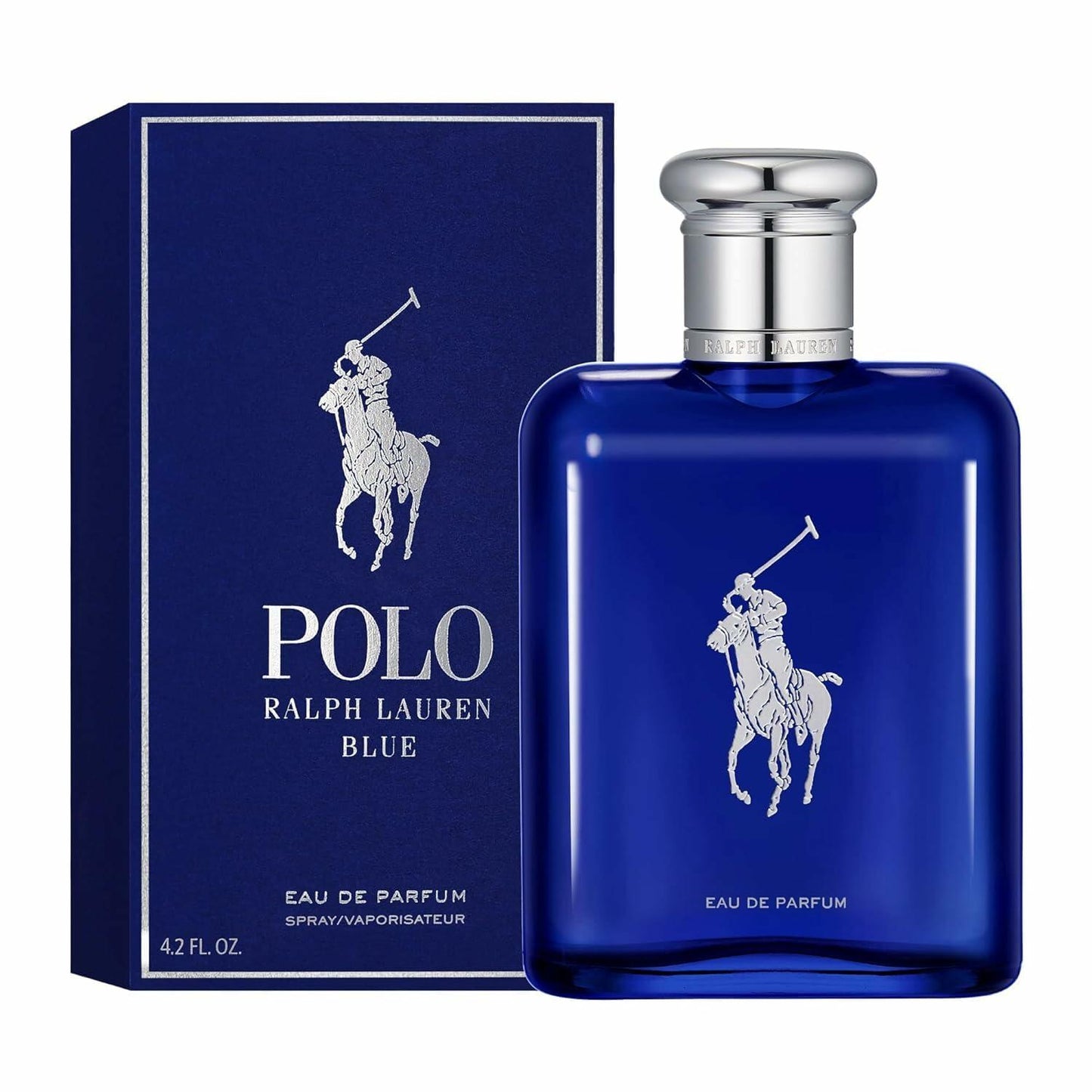 RALPH LAUREN FRAGRANCES Polo Blue - Eau de Parfum - Men's Cologne - Aquatic & Fresh - With Citrus, Bergamot, and Vetiver - Medium Intensity - 4.2 Fl Oz