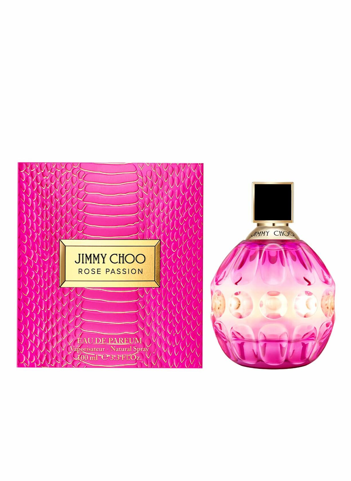 JIMMY CHOO - Rose Passion Eau de Parfum - Women's Fragrance - Floral Ambery Solar - With notes of Coconut Water, Orchid & Vanilla - 3.3 Fl Oz