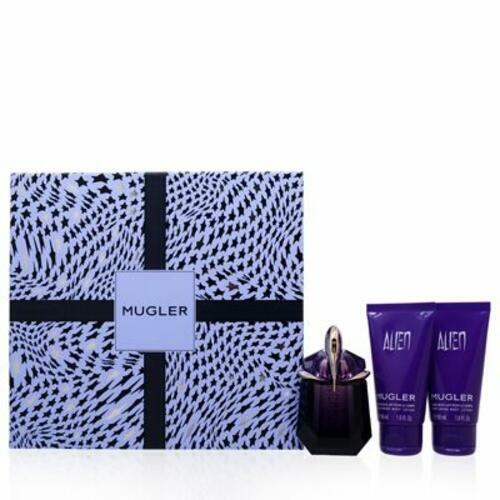 Thierry Mugler Mugler for Women - 3 Pc Gift Set 1oz Alien EDP Spray (Refillable), 2 x 1.6oz Alien Body Lotion