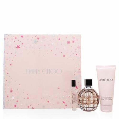 Jimmy Choo Women Eau de Parfum Gift Set, Includes: 3.3 Oz EDP, Mini EDP & Lotion