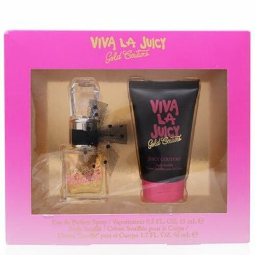 Juicy Couture Viva La Juicy Gold Couture 2 Piece Fragrance Gift Set for Women, 0.5 fl. oz
