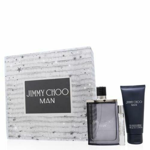 JIMMY CHOO MAN 3 PIECE GIFT SET - 3.3 OZ EAU DE TOILETTE SRPAY NEW
