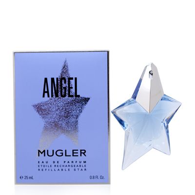 Mugler Angel - Eau de Parfum - Women's Perfume - Ambery & Woody - With Bergamot, Praline, and Patchouli - Long Lasting Fragrance - 0.8 Fl Oz