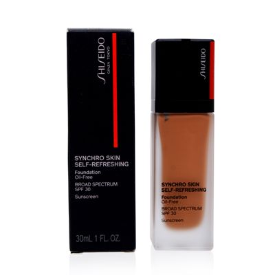 Shiseido Synchro Skin Self-Refreshing Foundation SPF 30, 450 Copper - Medium, Buildable Coverage + 24-Hour Wear - Waterproof & Transfer Resistant - Non-Comedogenic