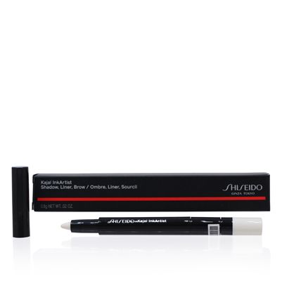 Shiseido Kajal InkArtist, Kabuki White 10-4-in-1 Liner, Kajal, Eyeshadow & Brow Color - Smudge Resistant, Crease Proof & Waterproof - Includes Detachable Sharpener & Built-In Sponge