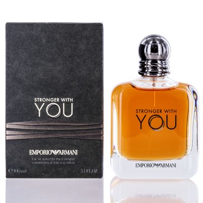 Armani Beauty - Stronger With You - Eau de Toilette - Cologne for Men - Warm Spicy Fragrance - Chestnut, Lavender, Tender Sage, Vanilla Notes - 3.4 Fl Oz