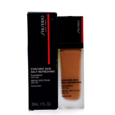 Shiseido Synchro Skin Self-Refreshing Foundation SPF 30, 510 Suede - Medium, Buildable Coverage + 24-Hour Wear - Waterproof & Transfer Resistant - Non-Comedogenic