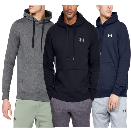 Under Armour Men's Hoodie Rival Fleece Long Sleeve Pull Over Sweatshirt 1302292
