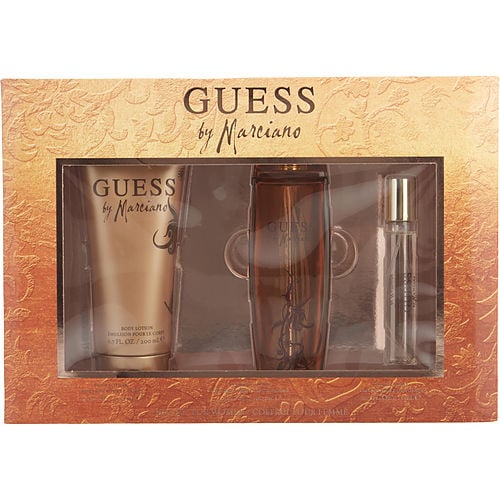 GUESS BY MARCIANO by Guess EAU DE PARFUM SPRAY 3.4 OZ & BODY LOTION 6.7 OZ & EAU DE PARFUM SPRAY 0.5 OZ