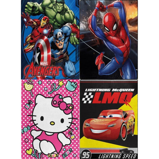 Alkam Home Twin Blanket Multiple Cartoon Designer Print Plush Throw Blanket