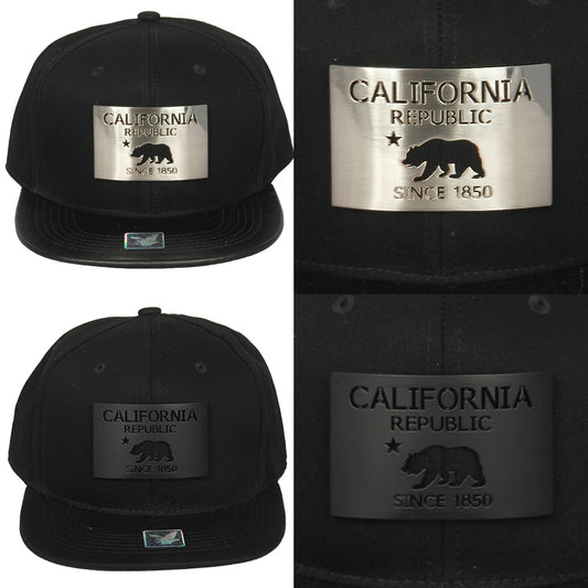 Ace Cap Inc. Men's California Bear Metal Plate Hat Cap