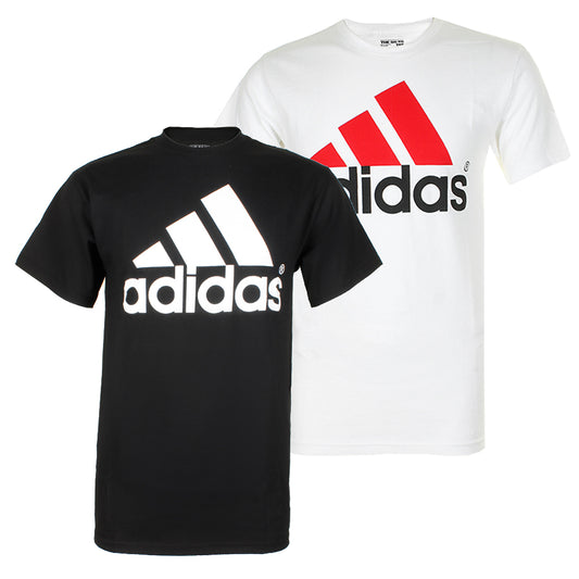Adidas Men's Active Wear Short Sleeve Essential Logo Graphic Crew Neck T-Shirt
