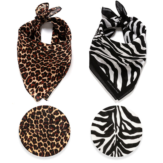 Bandana Face Protection Animal Print 100% Cotton Head Wrap Face Mask