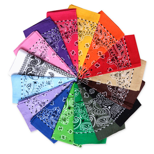 Bandana Face Mask Cover Head Wrap Scarf 100% Cotton Paisley