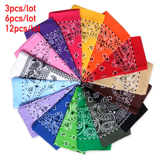Bandana Face Mask Cover Head Wrap Scarf 100% Cotton Paisley 3 to 12 PCS