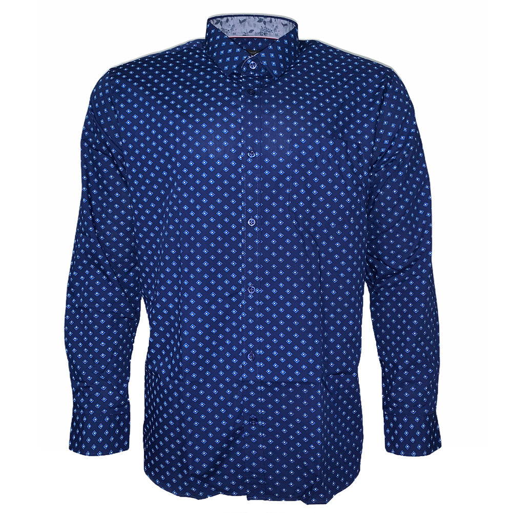 Navy Light Blue Print