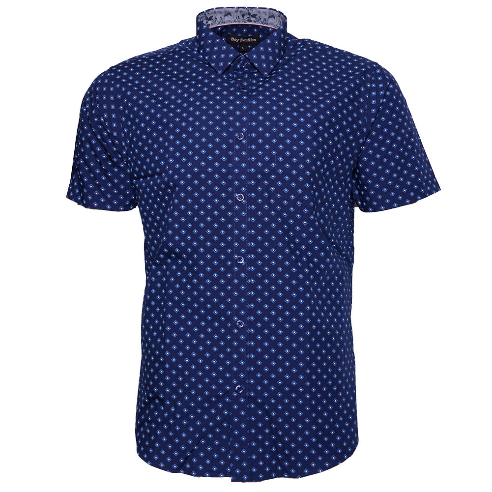 Navy Light Blue Print
