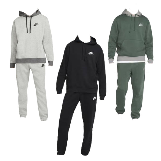 Nike Men's Jogger Set 2-Piece Fleece Athletic Jogger Pants and Hoodie Tracksuit