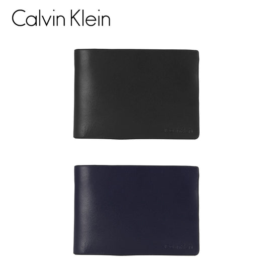 Calvin Klein Men's Leather 79814 Embossed Logo Slim Fold Wallet