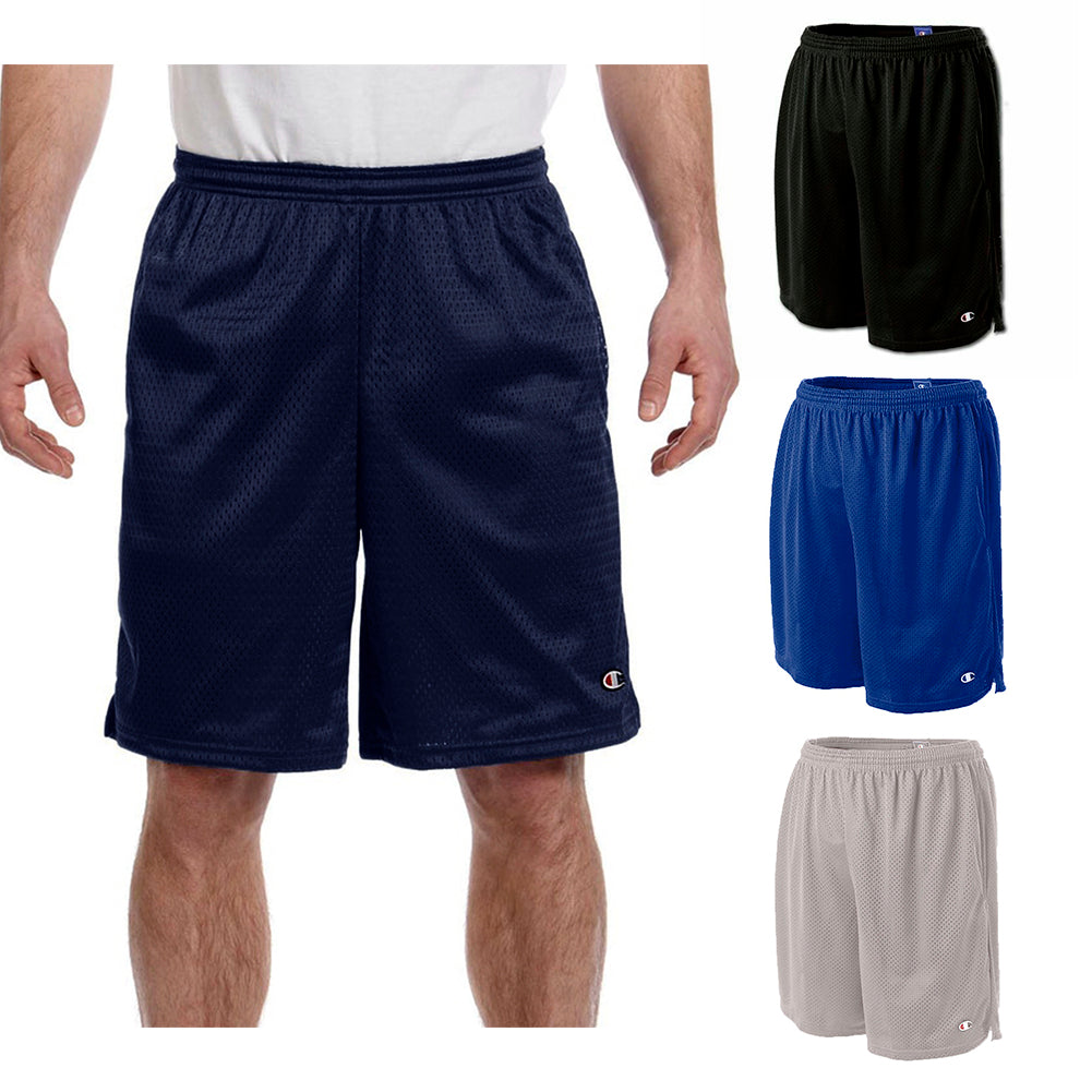 Champion Mens Shorts Basketball Pants Pockets Long Mesh Athletic Fit Gym 81622