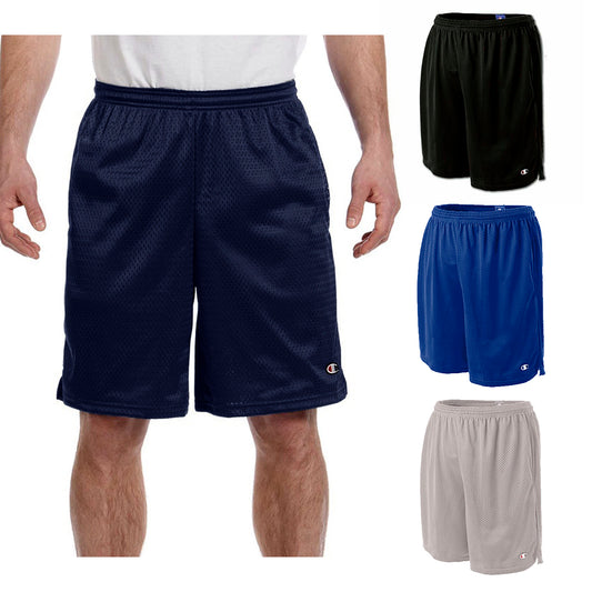 Champion Mens Shorts Basketball Pants Pockets Long Mesh Athletic Fit Gym 81622