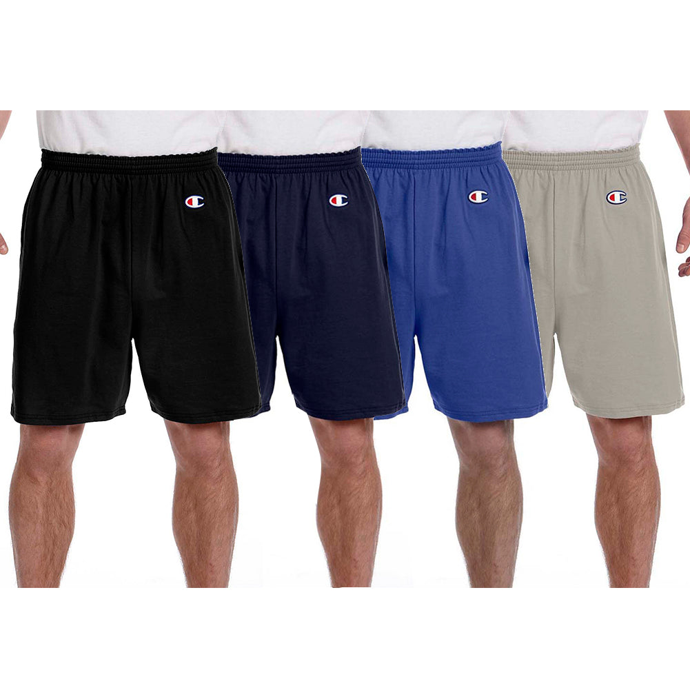Champion Mens Shorts Athletic Workout No-Pocket Fitness 6" Gym Shorts 8187