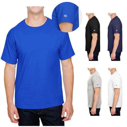 Champion Men T-Shirt Crew Neck Short Sleeves Premium Ring Spun Classic CP10