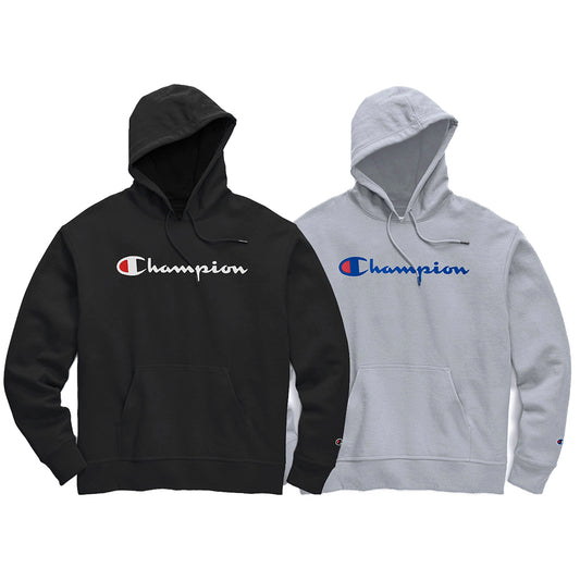 Champion Men's CH327PLYHD Big & Tall Script Logo Front Pocket Hoodie