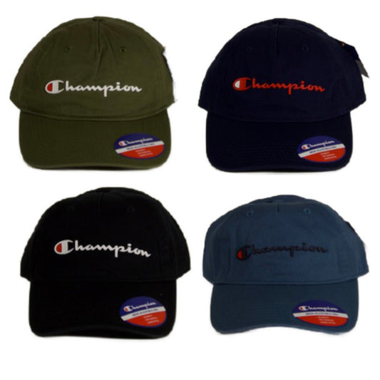 Champion Men's Ameritage Dad Hat, Script Logo One Size Fits All Cap